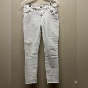 Frame Denim White Skinny High-Rise Jeans